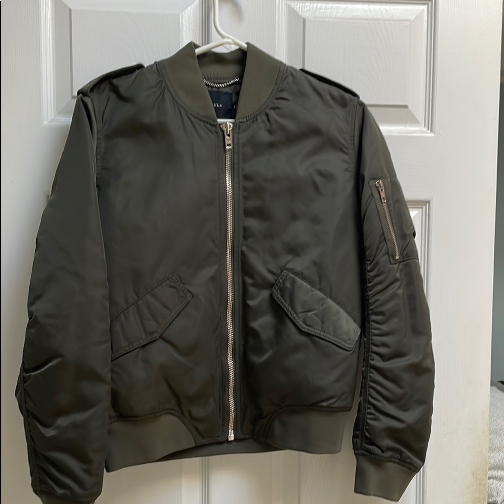 Talula Dark Green Bomber Jacket
